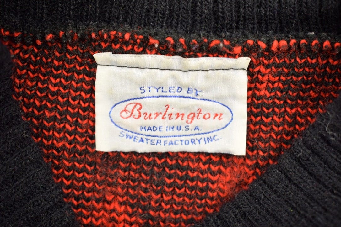 Vintage 1990s Burlington Knit Sweater Men's Medium from propervintagecanada