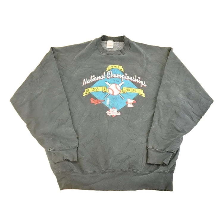 Vintage 1990s Burnsville Baseball National Champions Souvenir Crewneck Sweatshirt Mens L from propervintagecanada