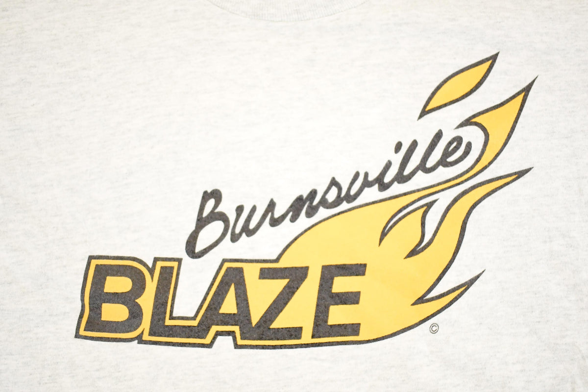 Vintage 1990s Burnsville Blaze Collegiate T-Shirt Men's L from propervintagecanada
