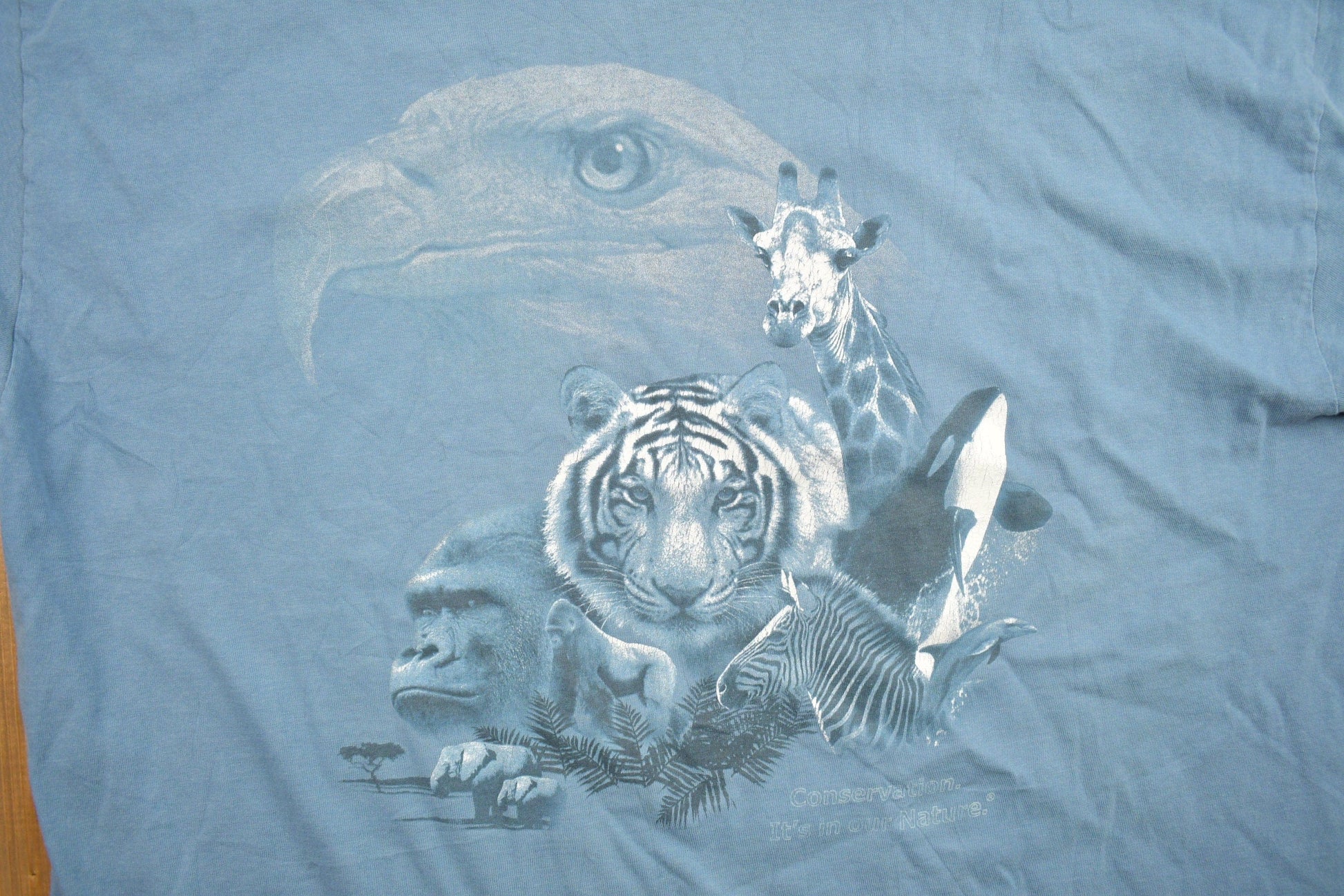 Vintage 1990s Busch Gardens Animal Family Graphic T-Shirt Men's 2XL from propervintagecanada