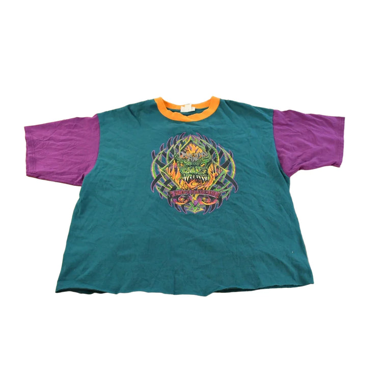 Vintage 1990s Busch Gardens Dragon Fire Graphic T-Shirt Men's XL from propervintagecanada