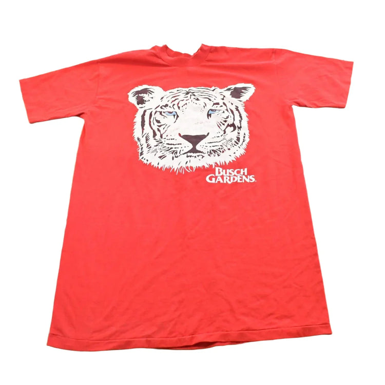 Vintage 1990s Busch Gardens White Tiger Single Stitch Sleep T-Shirt Mens Men's Large from propervintagecanada