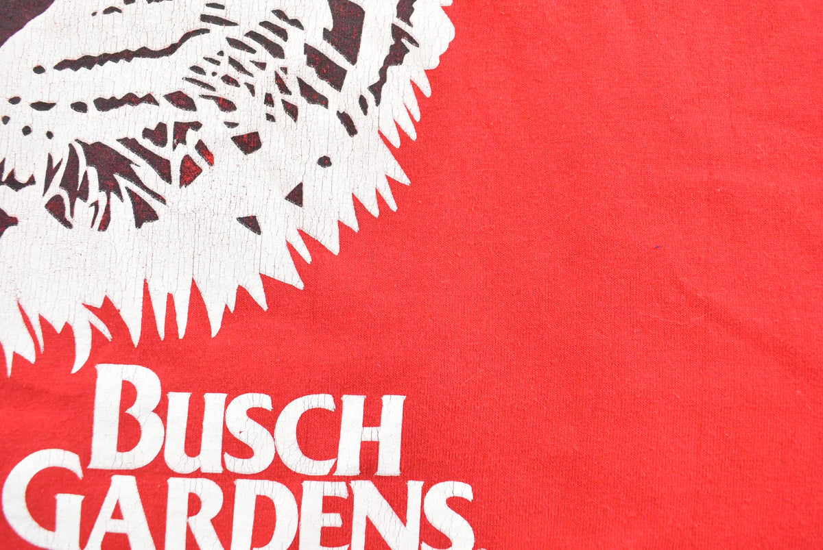 Vintage 1990s Busch Gardens White Tiger Single Stitch Sleep T-Shirt Mens Men's Large from propervintagecanada