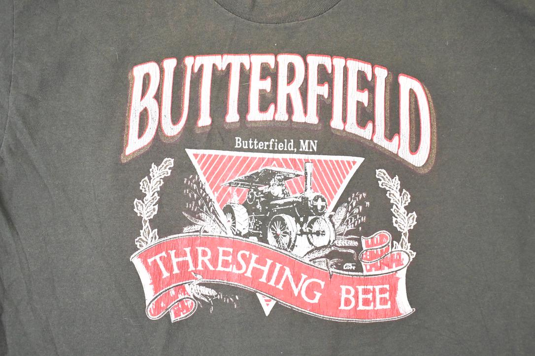 Vintage 1990s Butterfield Threshing Bee Souvenir Tractor T-Shirt Men's XL from propervintagecanada