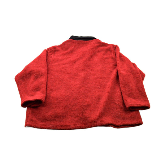 Vintage 1990s Button Up Red Fleece Sweater Men's 2XL from propervintagecanada