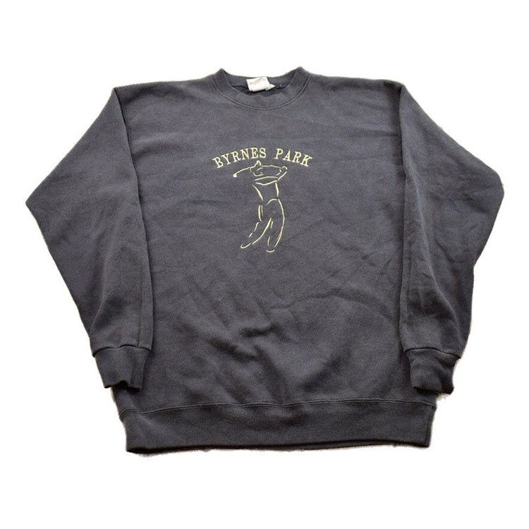Vintage 1990s Byrnes Park Golf Theme Crewneck Sweatshirt Men's Medium from propervintagecanada