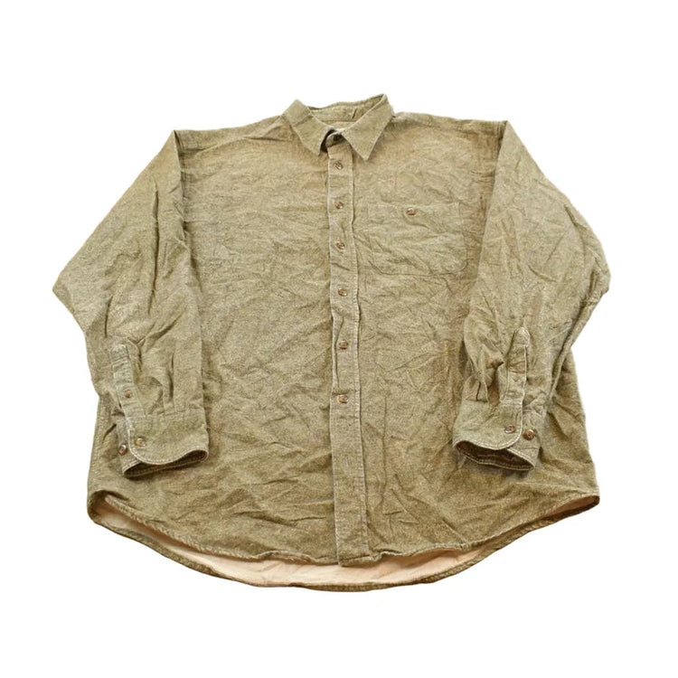 Vintage 1990s Cabela's Deerskin Chamois Button Up Shirt Men's L from propervintagecanada