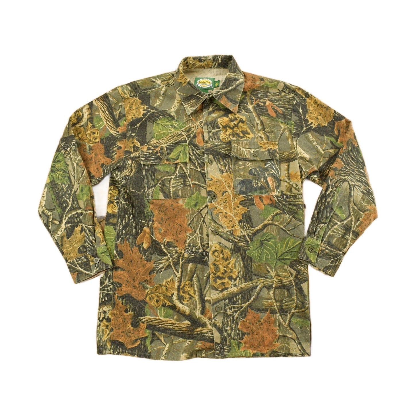 Vintage 1990s Cabela's For Kids Tree Camouflage Button Up Shirt Youth XL from propervintagecanada
