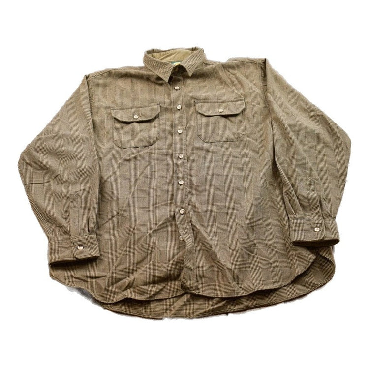 Vintage 1990s Cabela's Houndstooth Patterned Button Up Shirt Men's 2XL from propervintagecanada