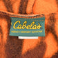 Vintage 1990s Cabela's Orange Camo Fleece Zip Up Hoodie Men's Large from propervintagecanada
