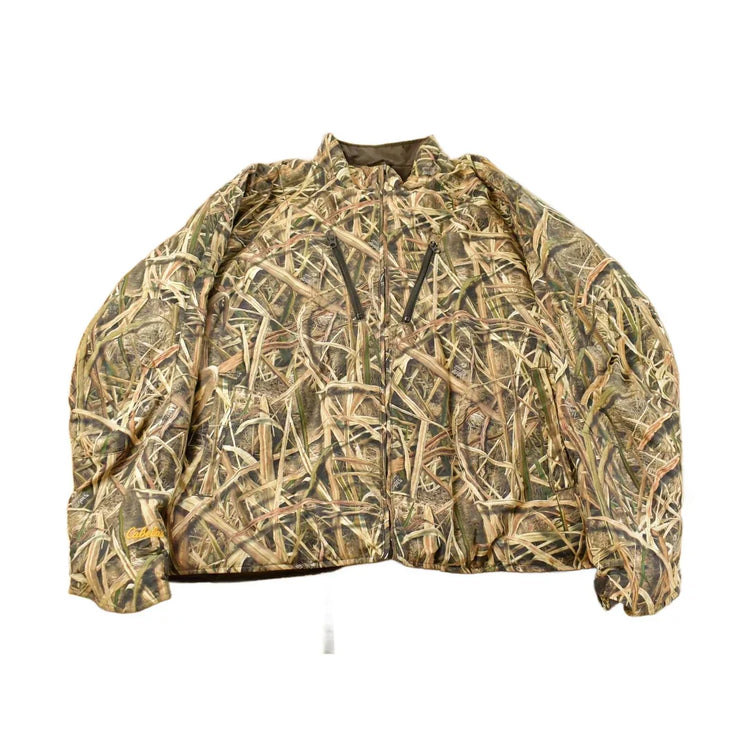 Vintage 1990s Cabela's Tree Camo Reversible Jacket Men's XL from propervintagecanada