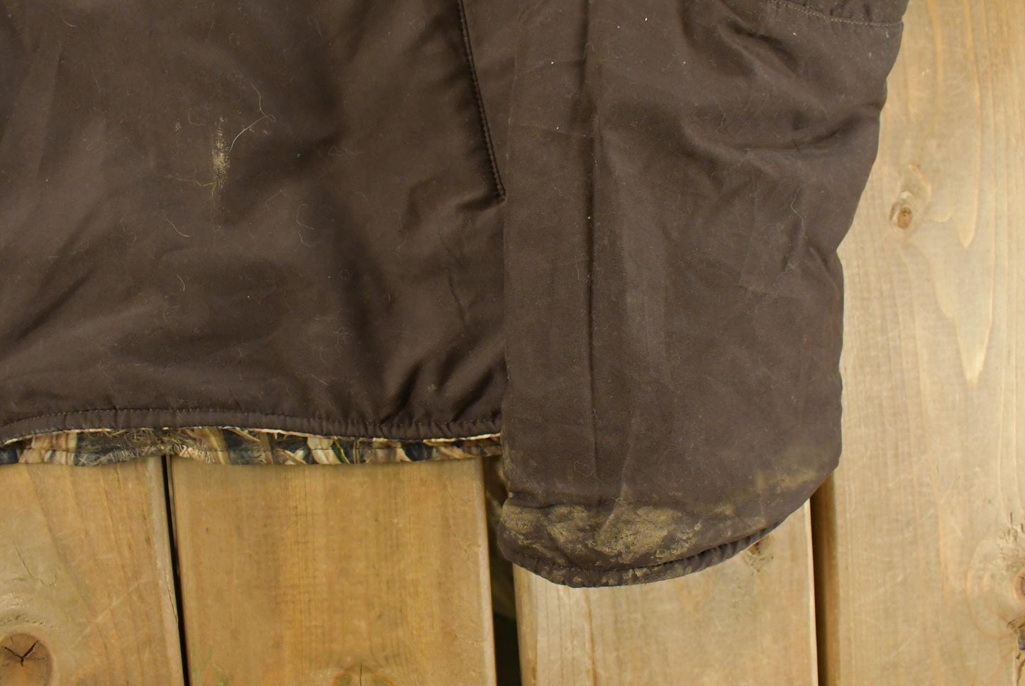Vintage 1990s Cabela's Tree Camo Reversible Jacket Men's XL from propervintagecanada