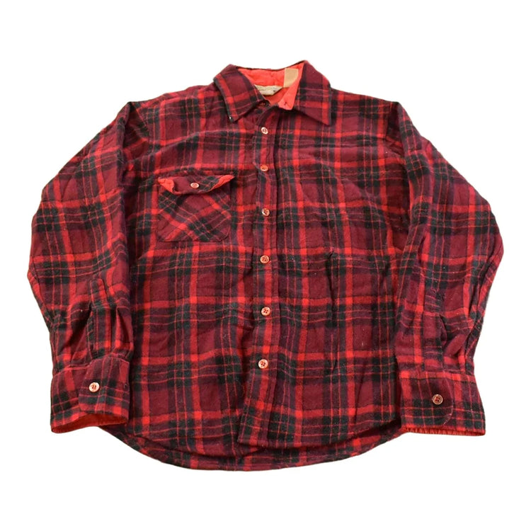Vintage 1990s Cabela's Wool Buffalo Plaid Button Up Shirt Men's M from propervintagecanada