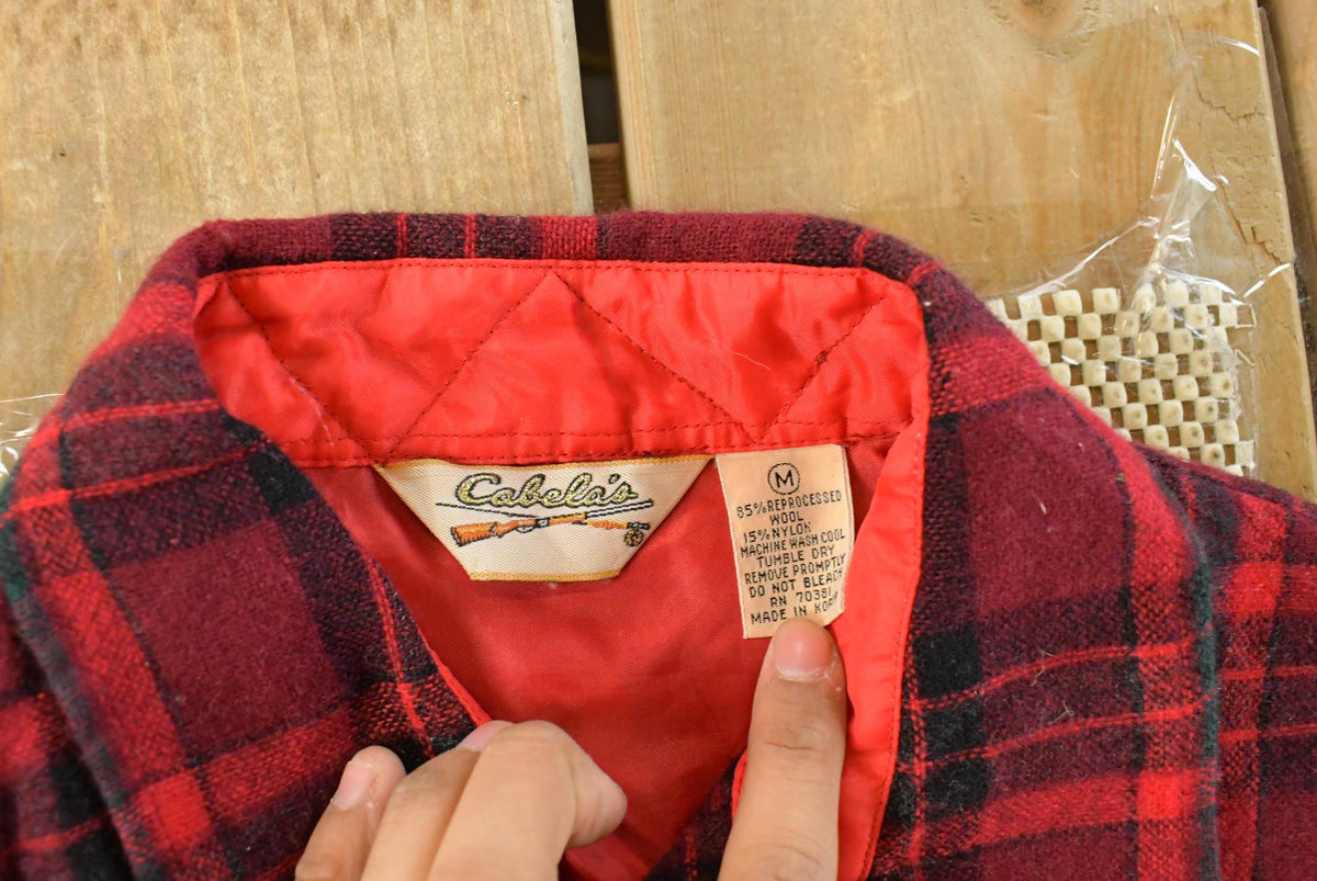 Vintage 1990s Cabela's Wool Buffalo Plaid Button Up Shirt Men's M from propervintagecanada