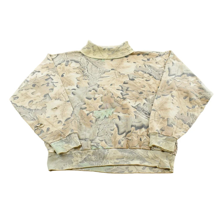 Vintage 1990s Cabelas Advantage Camo Turtleneck Sweatshirt Men's M from propervintagecanada