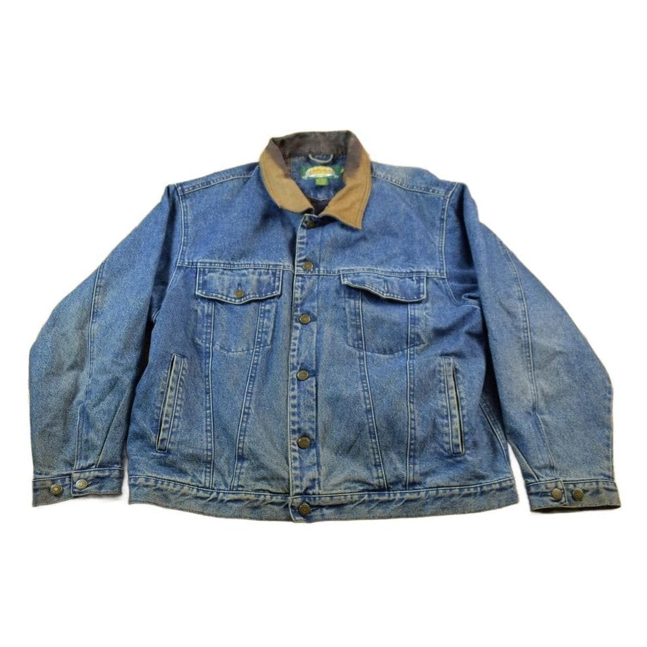 Vintage 1990s Cabelas Upstream Denim Jean Jacket Men's XL from propervintagecanada