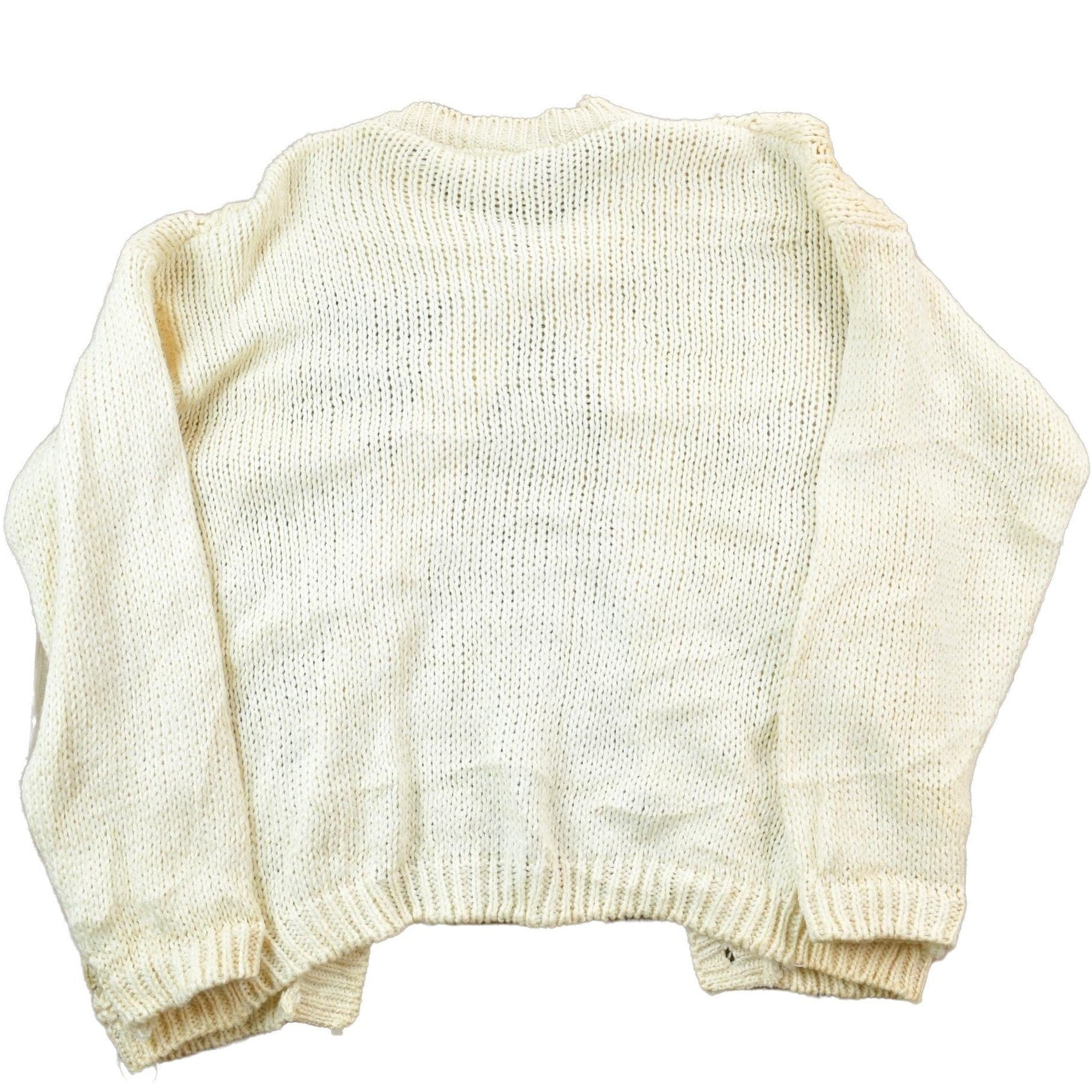 Vintage 1990s Cable Knit Button Up Sweater Women's M from propervintagecanada