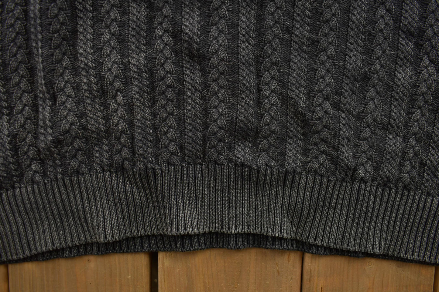 Vintage 1990s Cable Knit Crewneck Sweater Men's XL from propervintagecanada