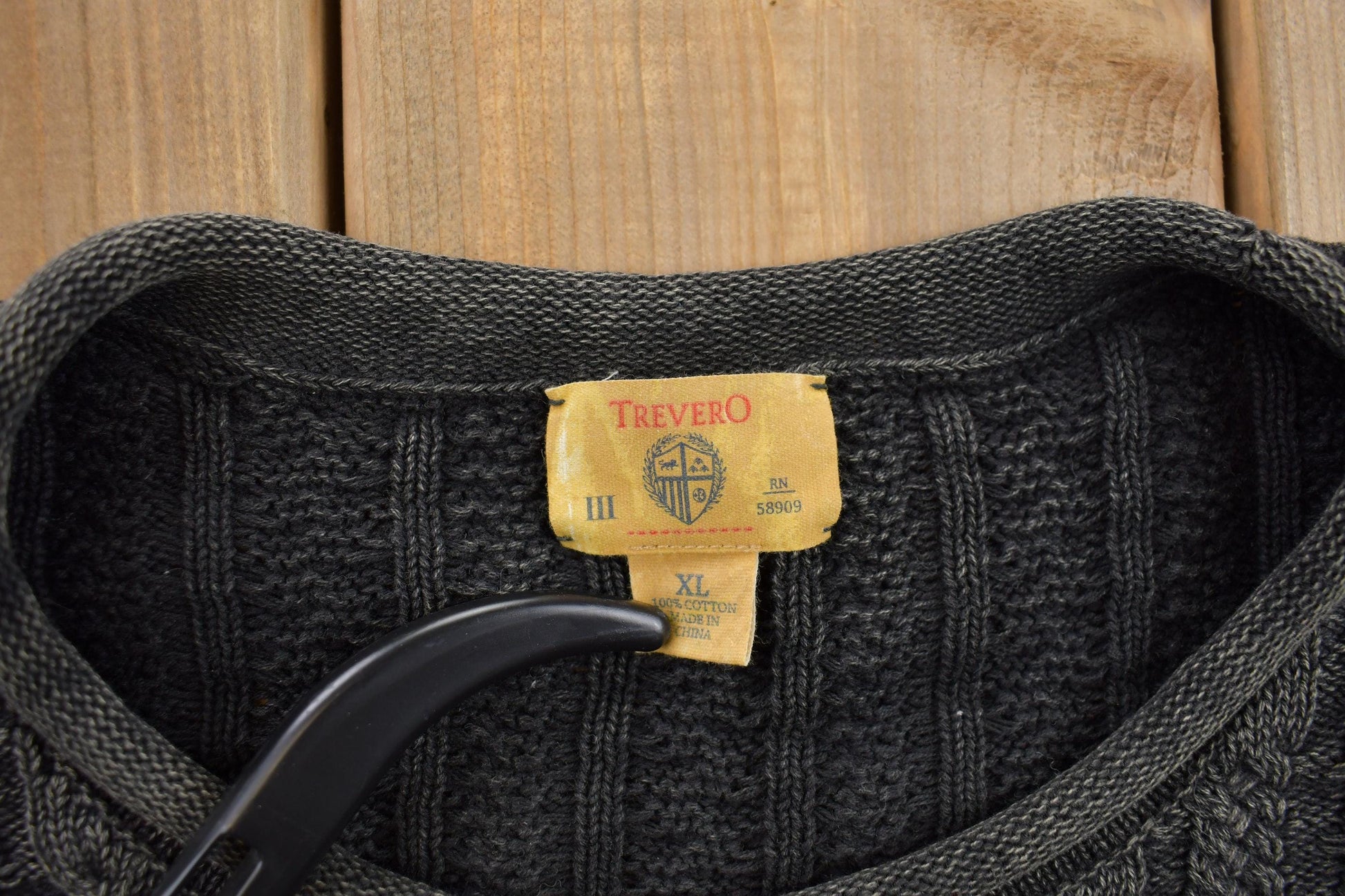 Vintage 1990s Cable Knit Crewneck Sweater Men's XL from propervintagecanada