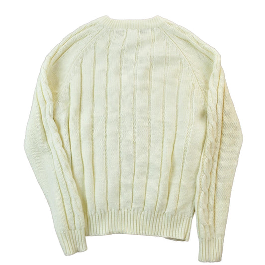 Vintage 1990s Cable Knit Crewneck Sweater Women's M from propervintagecanada