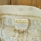Vintage 1990s Cable Knit Perfect Mild Distress Cream Cardigan Sweater Made In USA from propervintagecanada