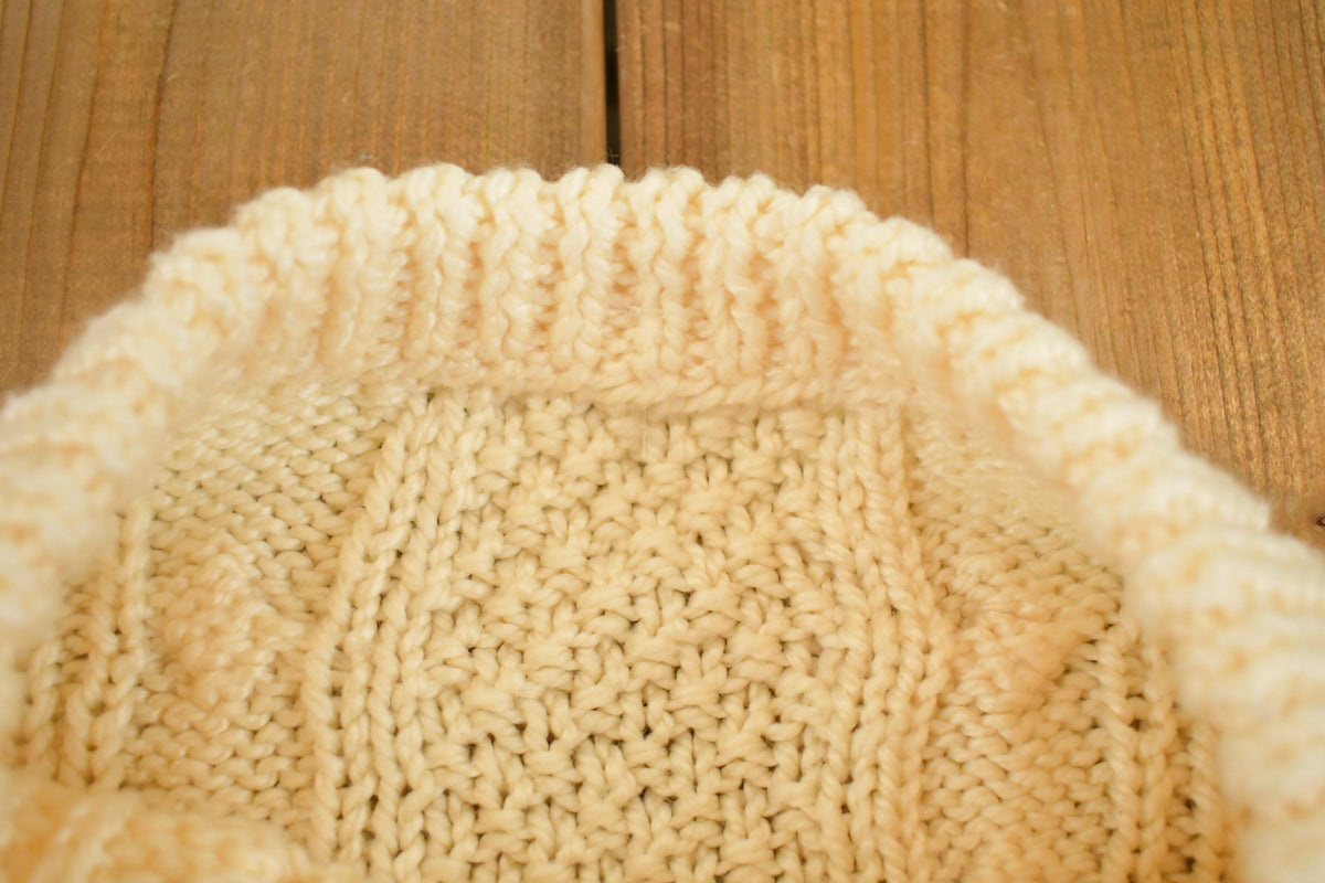 Vintage 1990s Cable Knit Wool Cardigan Sweater Women's L from propervintagecanada