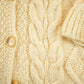 Vintage 1990s Cable Knit Wool Cardigan Sweater Women's L from propervintagecanada