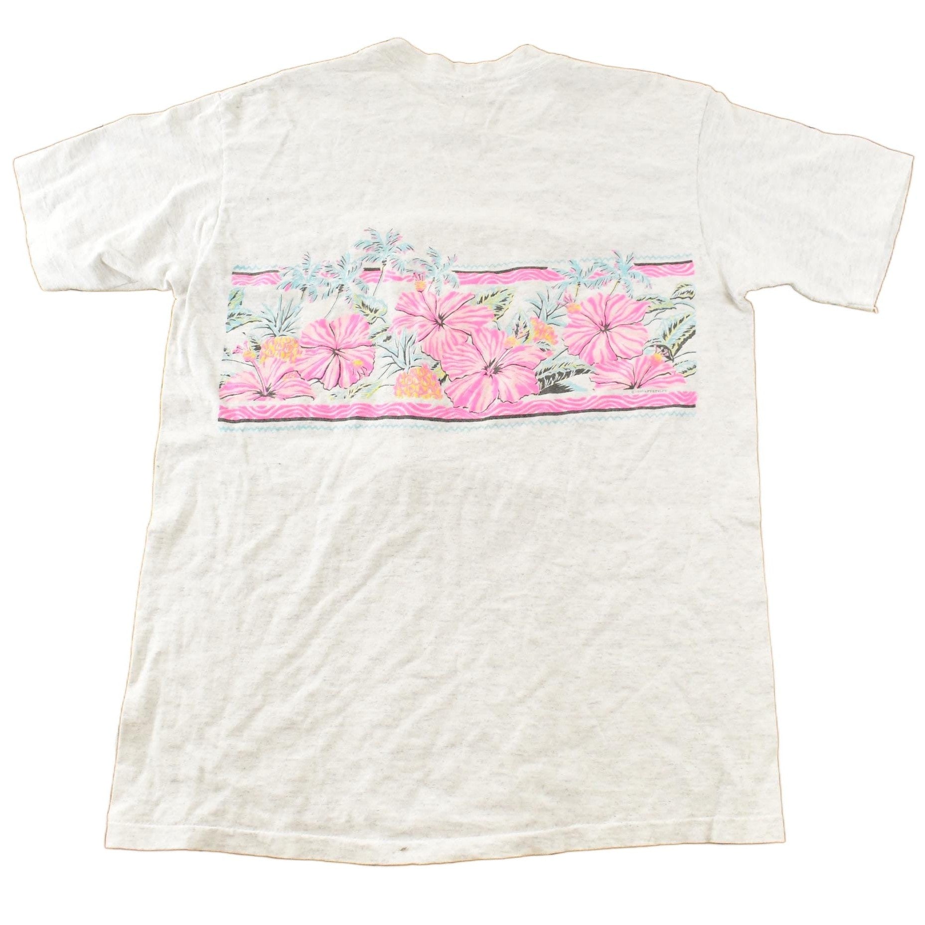 Vintage 1990s Cal State Fullerton Floral Single Stitch T-Shirt Men's Large from propervintagecanada