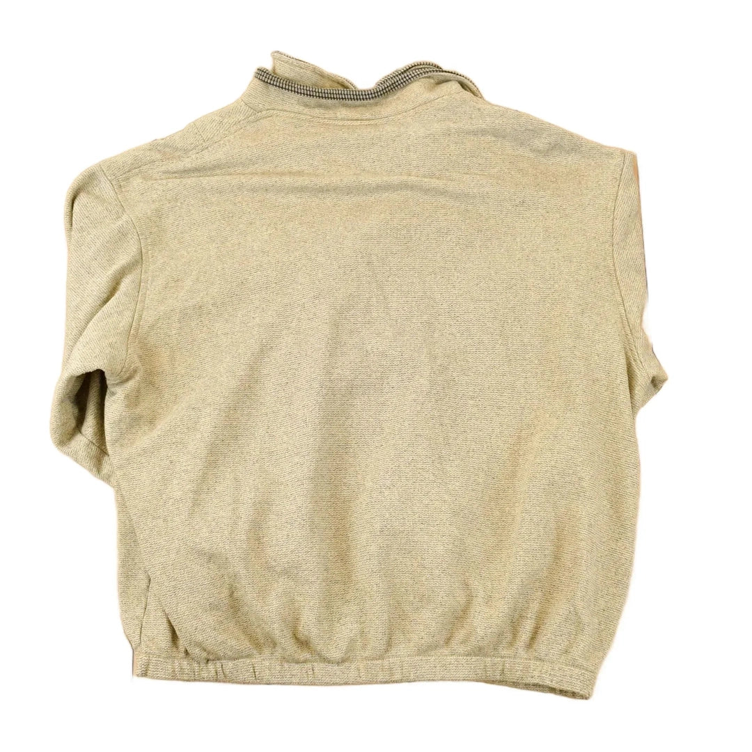 Vintage 1990s Calgary Canada Quarter Button Knit Sweater Men's L from propervintagecanada