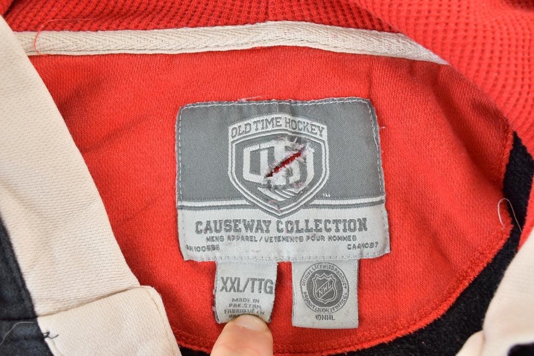 Vintage 1990s Calgary Flames Old Time Hockey Hoodie Crewneck Sweatshirt Men's 2XL from propervintagecanada