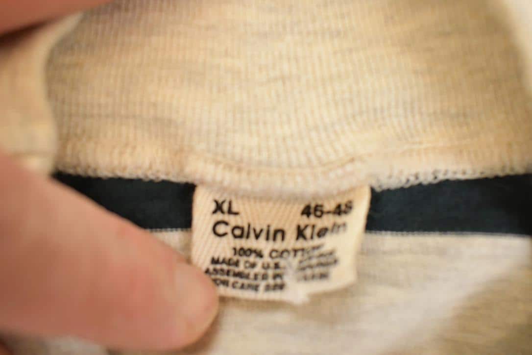 Vintage 1990s Calvin Klein Striped Crewneck Shirt Women's L from propervintagecanada