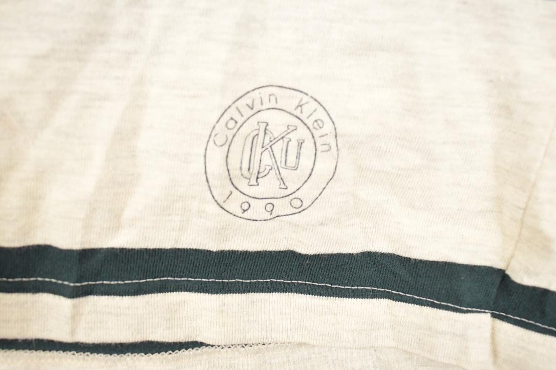 Vintage 1990s Calvin Klein Striped Crewneck Shirt Women's L from propervintagecanada