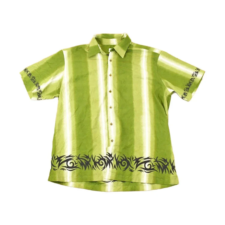 Vintage 1990s Calzini Abstract Button Up Shirt Men's XXL / Funky Crazy Pattern / Preppy Style / Boxy Fit from propervintagecanada