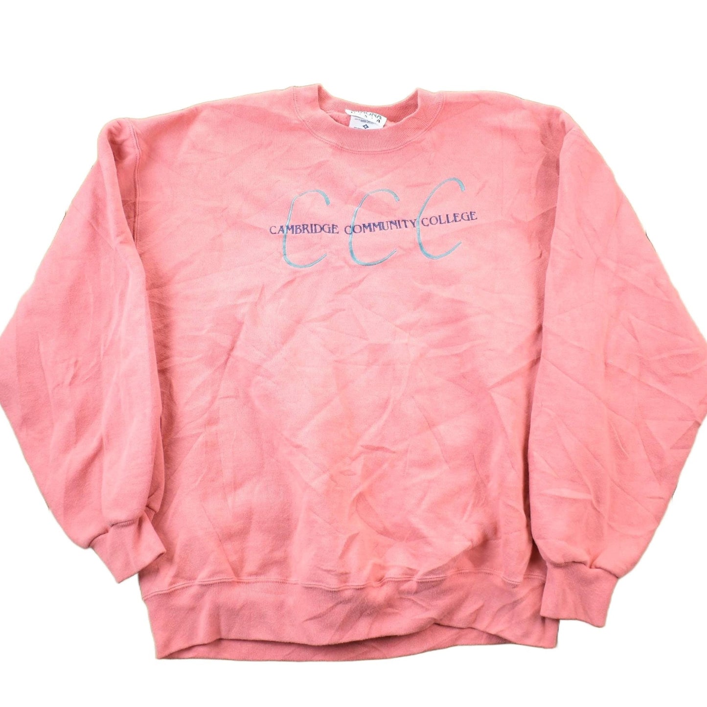 Vintage 1990s Cambridge Community College Collegiate Crewneck Men's XL from propervintagecanada