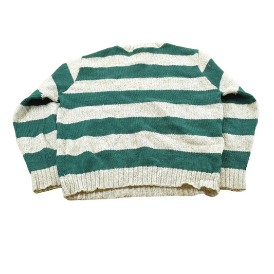 Vintage 1990s Cambridge Dry Goods Striped Knit Wool Crewneck Sweater Men's S from propervintagecanada