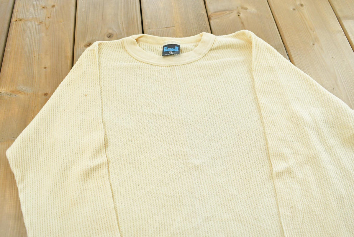 Vintage 1990s Camelot Blank Thermal Long Sleeve T-Shirt Men's S from propervintagecanada