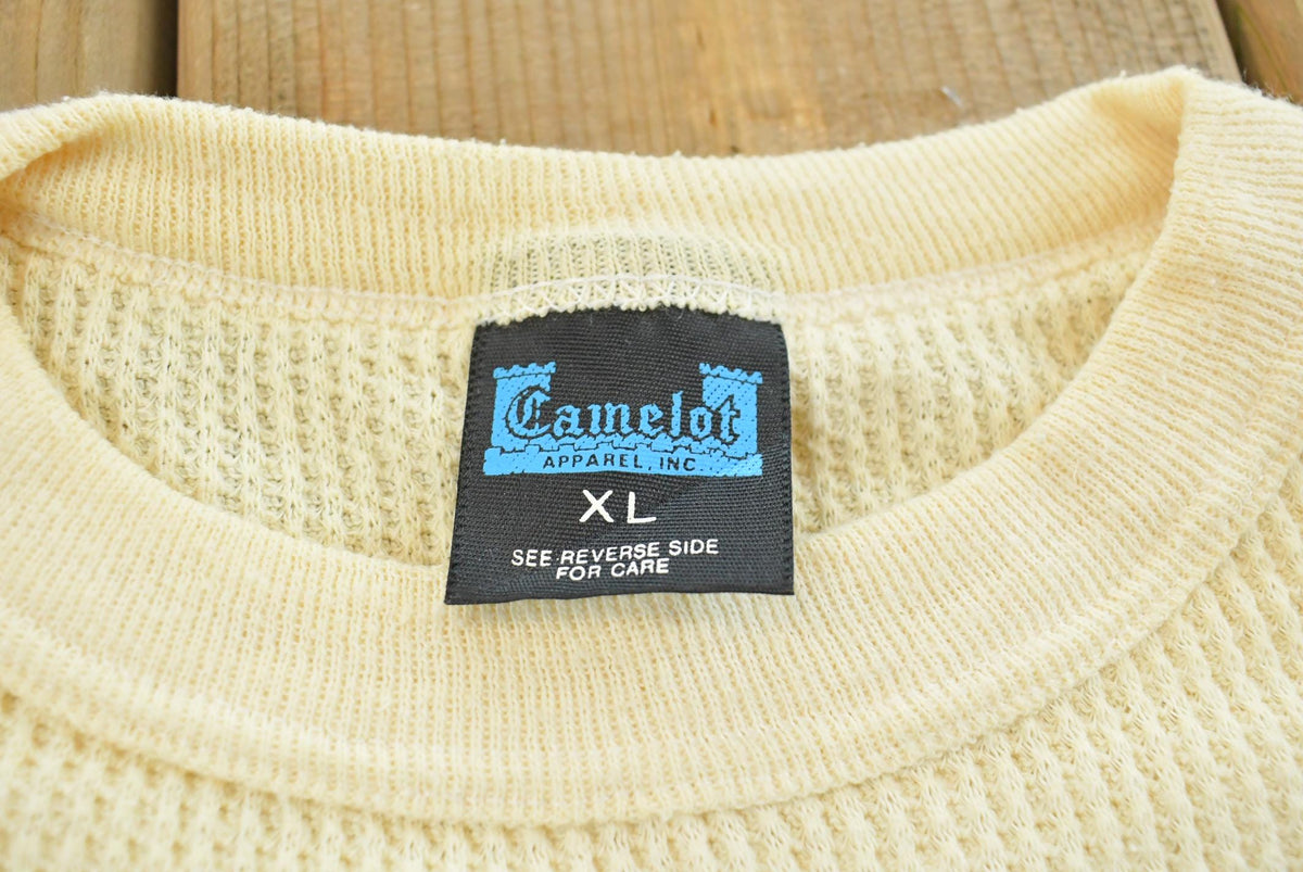 Vintage 1990s Camelot Blank Thermal Long Sleeve T-Shirt Men's S from propervintagecanada