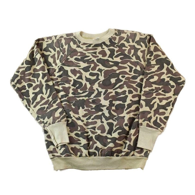 Vintage 1990s Camo Crewneck Sweatshirt Men's XL from propervintagecanada
