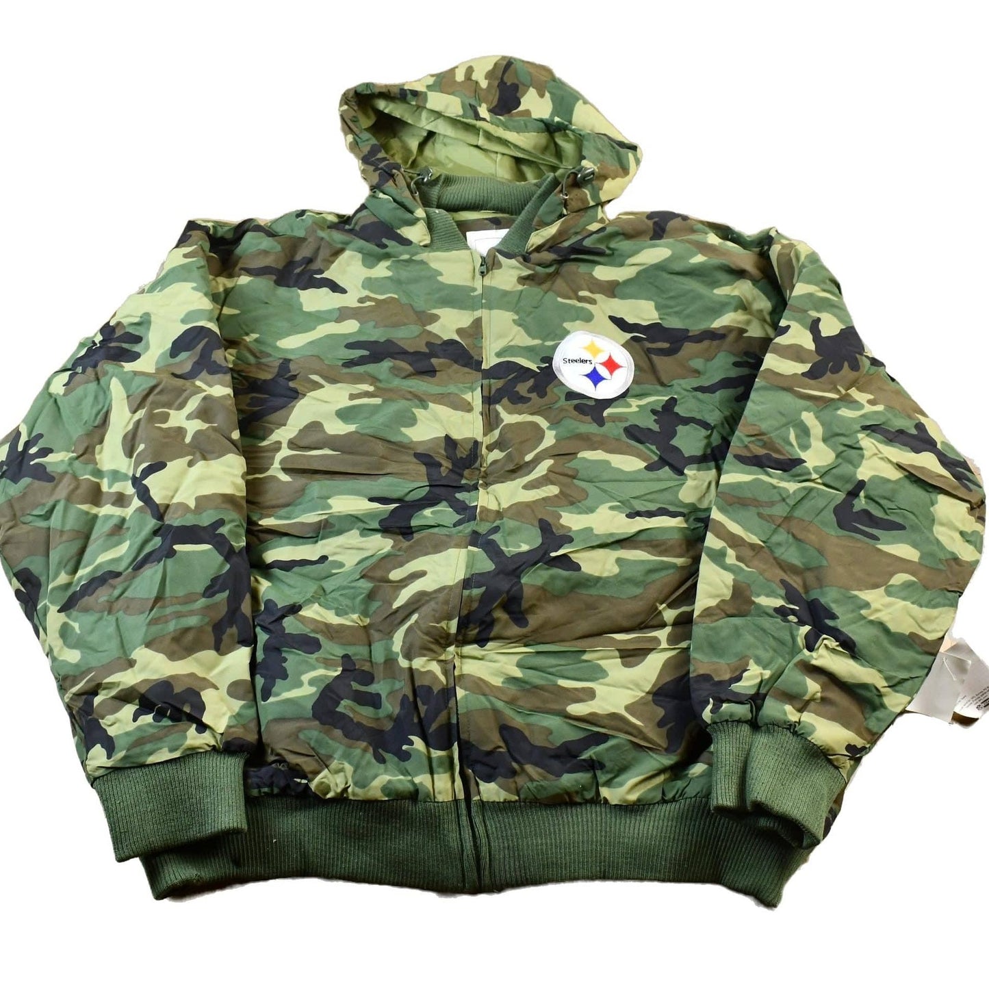 Vintage 1990s Camo Pittsburgh Steelers NFL Football Hooded Puffer Jacket Men's 3XL from propervintagecanada