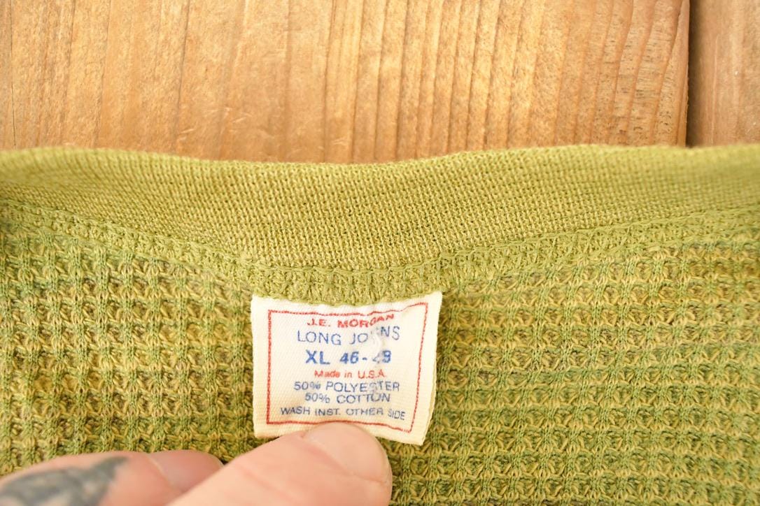 Vintage 1990s Camo Quarter Button Long Johns Crewneck Shirt Men's S from propervintagecanada
