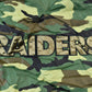 Vintage 1990s Camo Raiders NFL Football Hooded Puffer Jacket Men's 3XL from propervintagecanada