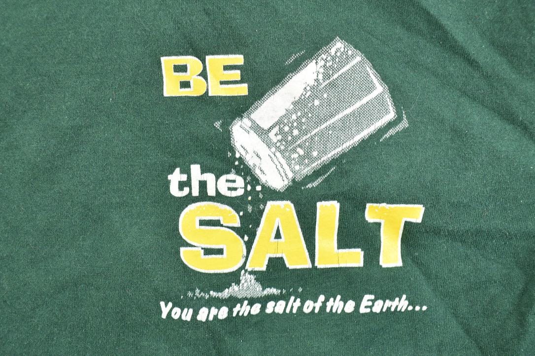 Vintage 1990s Campbells College Be The Salt University Collegiate T-Shirt Men's XL from propervintagecanada