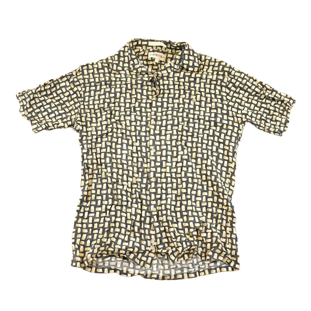 Vintage 1990s Campia Moda Abstract Button Up Shirt Men's M from propervintagecanada