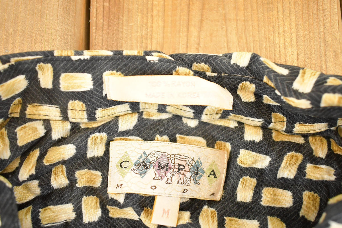 Vintage 1990s Campia Moda Abstract Button Up Shirt Men's M from propervintagecanada