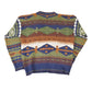 Vintage 1990s Campus Abstract Knit Cardigan Sweater Men's L from propervintagecanada