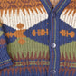 Vintage 1990s Campus Abstract Knit Cardigan Sweater Men's L from propervintagecanada