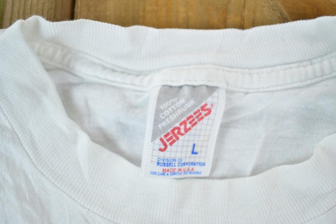 Vintage 1990s Can't Be 50 Rock And Roll Souvenir Single Stitch Graphic Print T-Shirt Men's Large from propervintagecanada