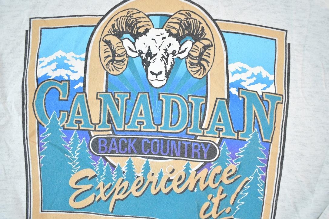 Vintage 1990s Canadian Backcountry Experience Crewneck Sweatshirt Mens M from propervintagecanada