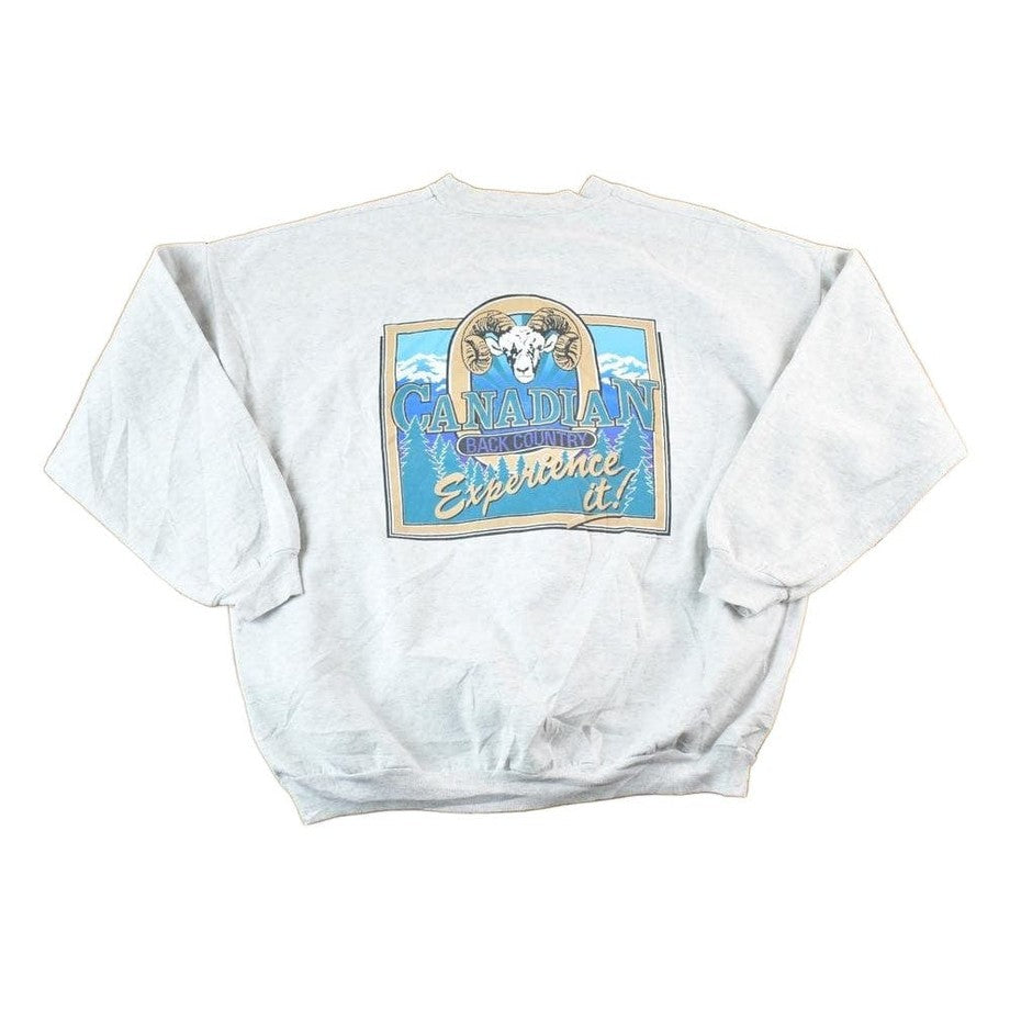 Vintage 1990s Canadian Backcountry Experience Crewneck Sweatshirt Mens M from propervintagecanada