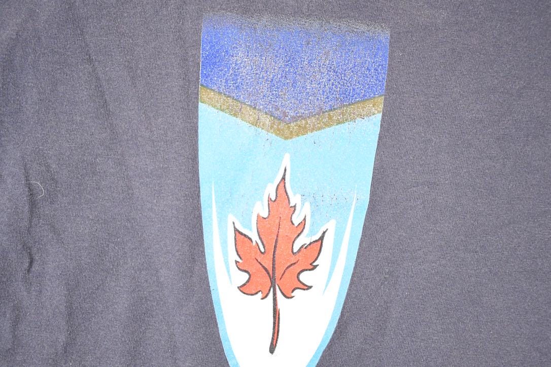 Vintage 1990s Canadian Bobsled Racing Souvenir Travel T-Shirt Men's M from propervintagecanada
